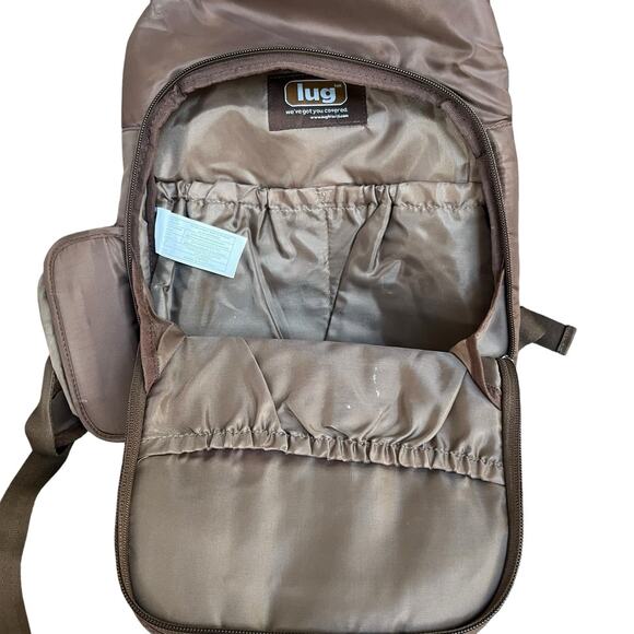 Lug Quilted Brown Dodger Quilted Mini Travel Backpack - Picture 4 of 13